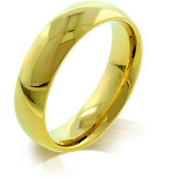 Wedding 5 mm IPG Gold Stainless Steel Band