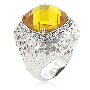 Citrine Dome Cocktail Ring - Jewelry Sale