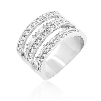 Wedding Cubic Zirconia Tiered Ring