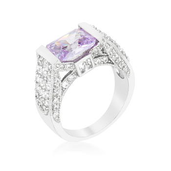 Purple Oval Cut Cocktail Ring 5.74 CT