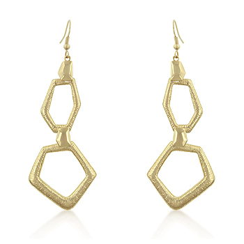 Angles Silhouette Gold Drop Earrings