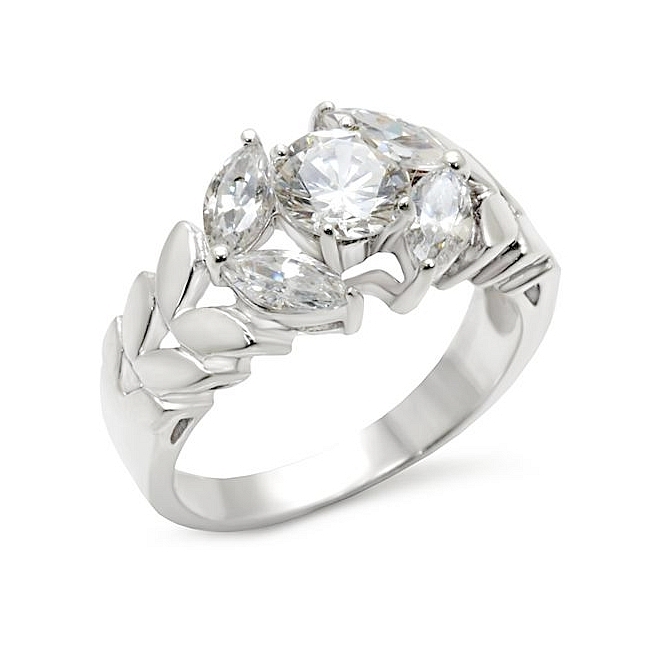Sterling Silver .925 Ring Clear CZ
