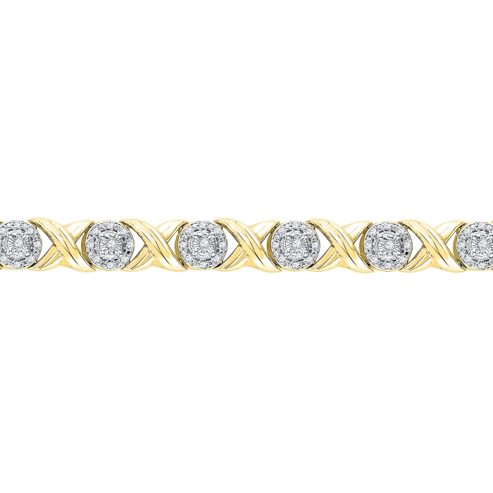 0.60 CT Diamond Bracelet Yellow gold