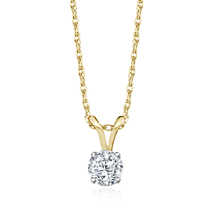 Single Diamond Necklace 1/5CT