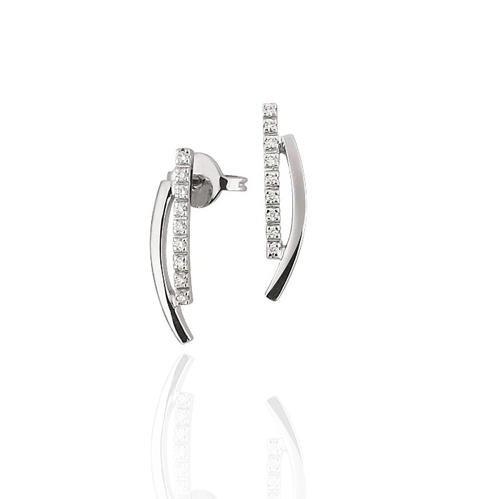 White Gold Earrings From Italy