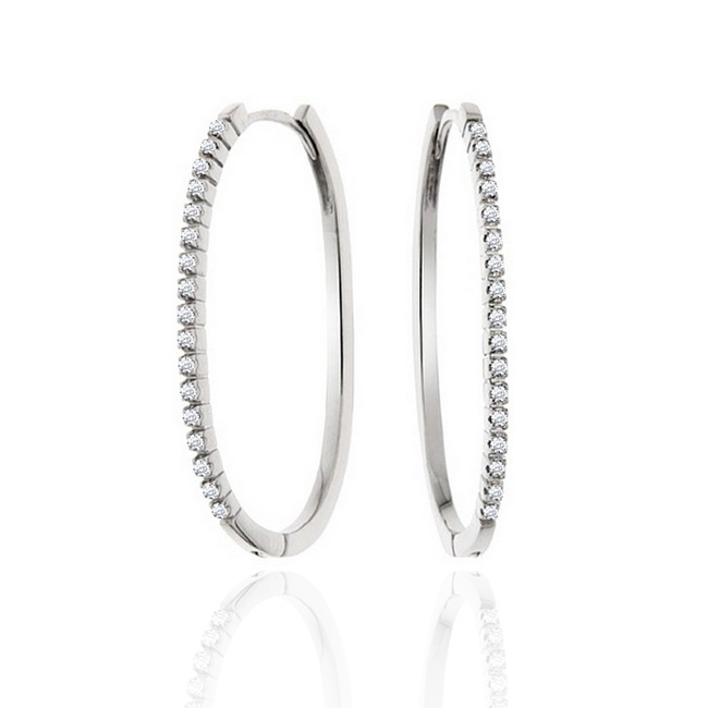 Hoop Diamond Earrings 1/4CT