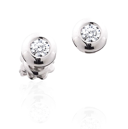 Elegant Stud Earrings 1/5CT Diamonds
