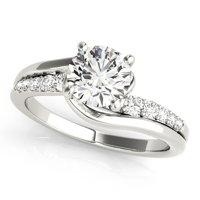 Avant-Garde Diamond Bypass Engagement Ring [OV-50814-E]