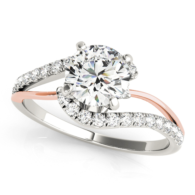 Fine Diamond Engagement Ring Split Shank [OV-50895-E]