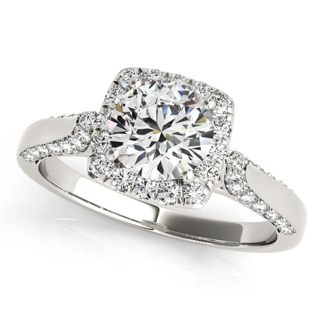 Halo Diamond Engagement Ring [OV-50903-E]