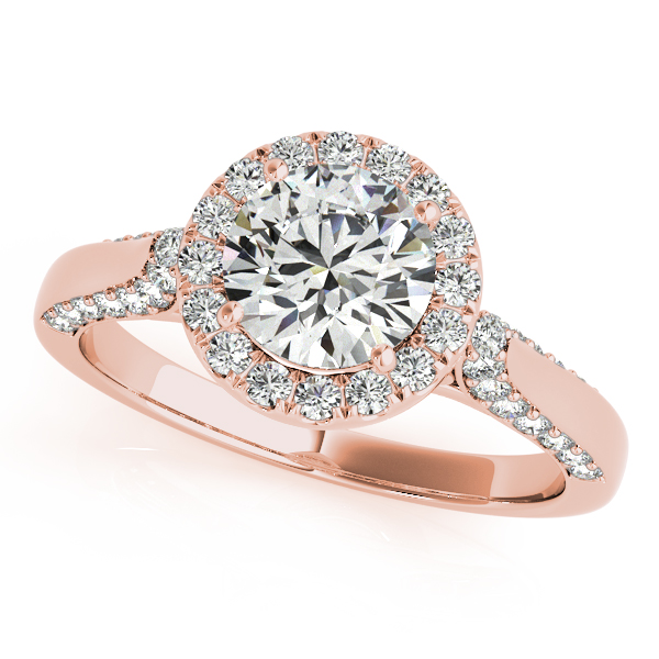 Current Duet Side Stone Halo Diamond Engagement Ring Accents