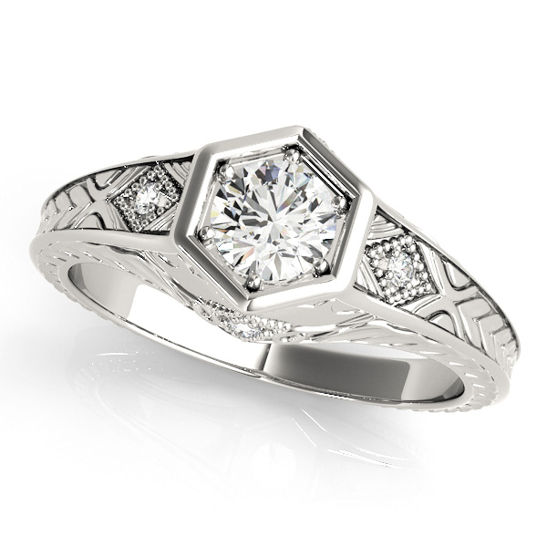 Extraordinary Antique Diamond Engagement Ring with Accents