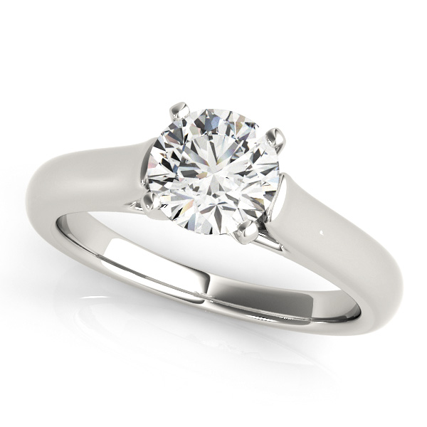 Traditional Solitaire Engagement Ring with Cathedral Setting