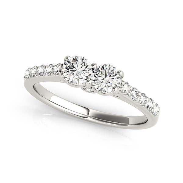 Stylish Two Stone Engagement Ring [OV-84784]