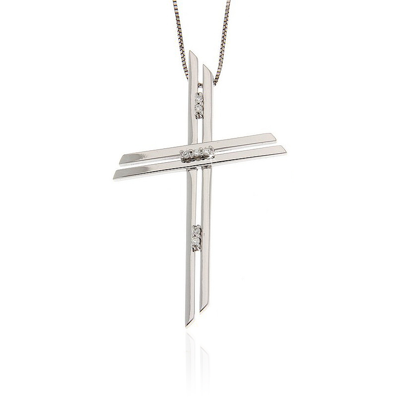 Unique Cross Necklace with Diamonds