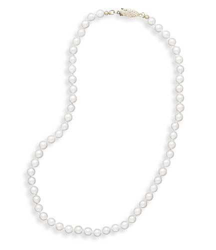 24" 5.5-6mm Grade A Cultured Akoya Pearl Necklace