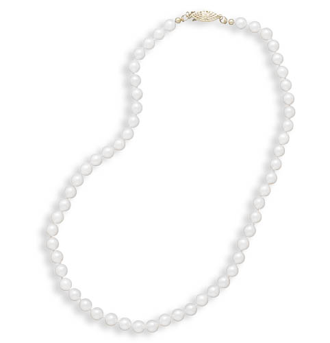 30" 6-6.5mm Grade A Cultured Akoya Pearl Necklace