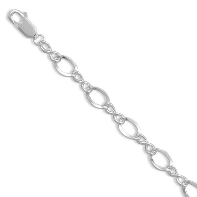 8\" Polished Infinity Charm Bracelet