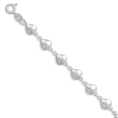 7\" Heart Chain Bracelet