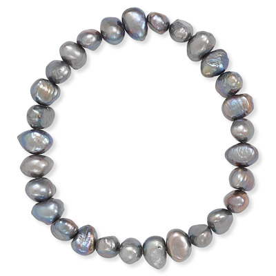 Peacock Cultured Freshwater Pearl Stretch Bracelet