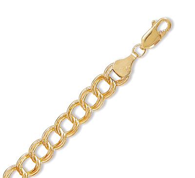 7\" 14/20 Gold Filled Large Charm Chain Bracelet