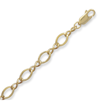 7\" 14/20 Gold Filled Oval Infinity Link Bracelet