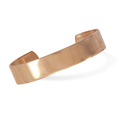 Polished Solid Copper Cuff Bracelet