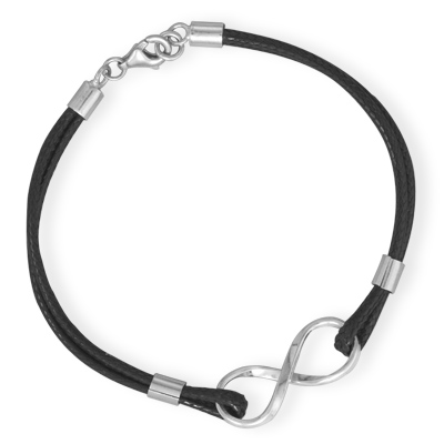 7.25\" Double Strand Cord Infinity Bracelet