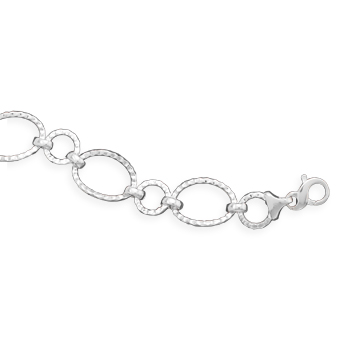 7\" Textured Link Bracelet