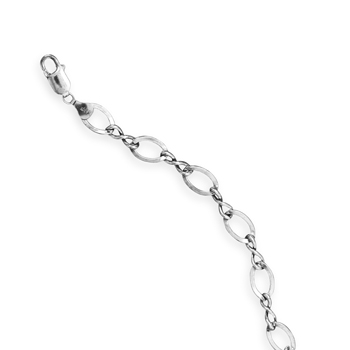 8\" Oxidized Large Figure 8 Chain Bracelet