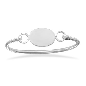 5.5\" Oval Engravable Bangle Bracelet