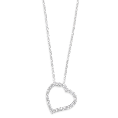 16\" Chain with Cut Out CZ Heart