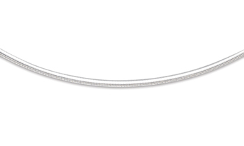 16\" 2mm Oval Omega Necklace