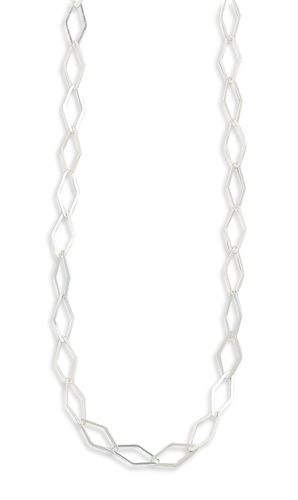 18\" Diamond Shape Link Necklace