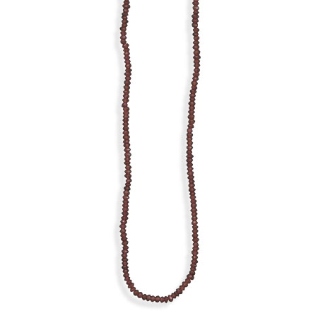 16\"+2\" Extension Faceted Garnet Bead Necklace