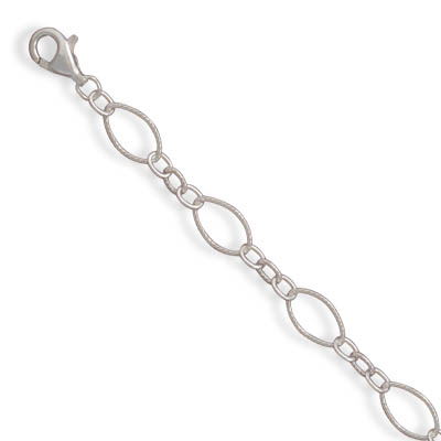 7" Twist and Polished Link Chain Bracelet