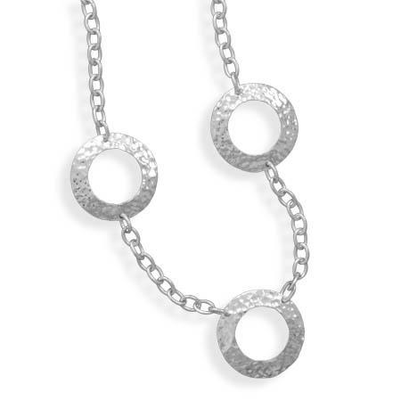 31\" Necklace with Hammered Discs