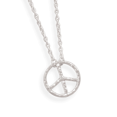 16\" Peace Sign Necklace
