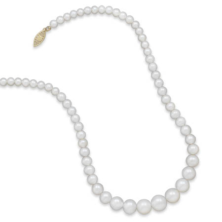 17\" 5mm - 11mm Cultured Freshwater Pearl Necklace
