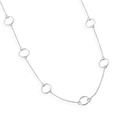 16\" Sterling Silver Chain with Circle Links