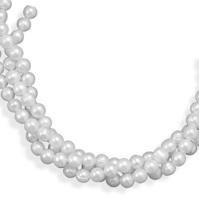 18\"+2\" Multistrand Cultured Freshwater Pearl Necklace
