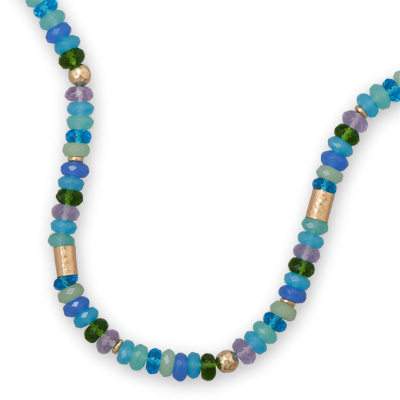 17\"+ 2\" Glass Bead Necklace