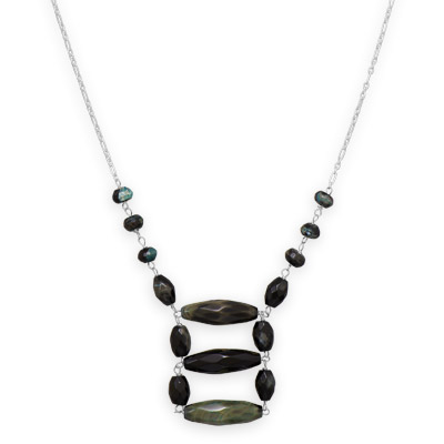 20" + 2" Agate Ladder Necklace