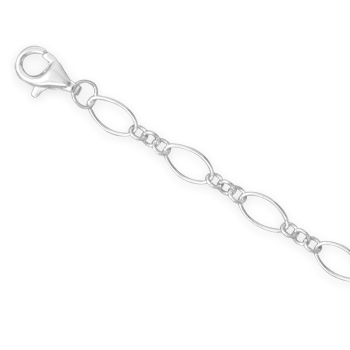 22\" Multisize Oval Link Chain Necklace (4mm)