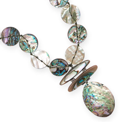 17\" + 2\" Abalone Shell Drop Necklace