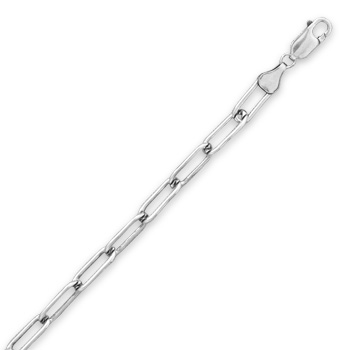 18" Oxidized Oblong Link Chain Necklace