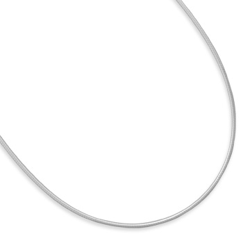 18\" 2mm Round Omega Necklace