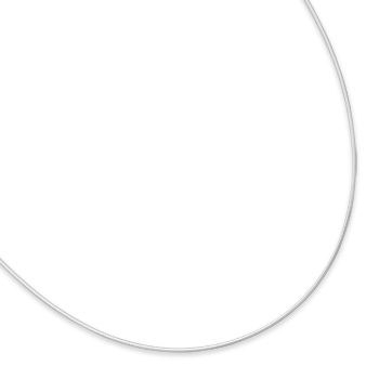 18\" 1.5mm Round Omega Necklace