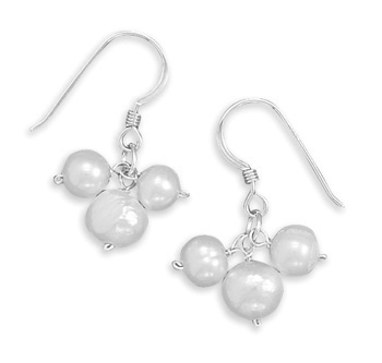 Cultured Freshwater Pearl Drop Earrings