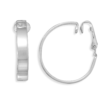 4.5mm Flat Hoop Clip-On Earrings